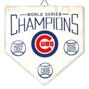 Chicago Cubs MLB Baseball World Series NEW Home Plate Metal Sign Decor Novelty